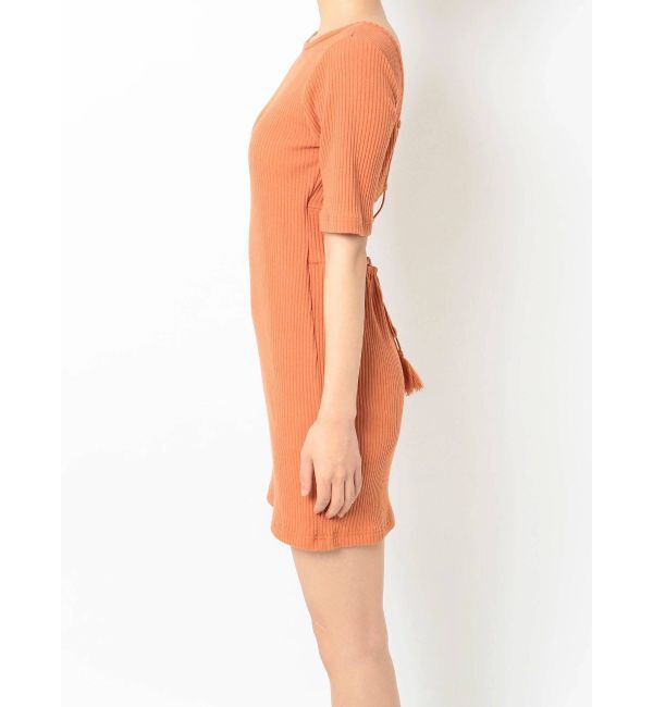 EVRIS「タッセルリブカットワンピース」|ワンピース|