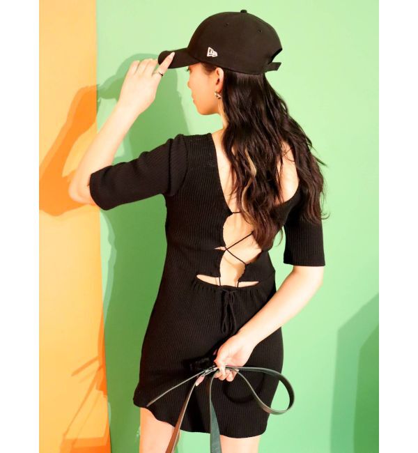 EVRIS「タッセルリブカットワンピース」|ワンピース|