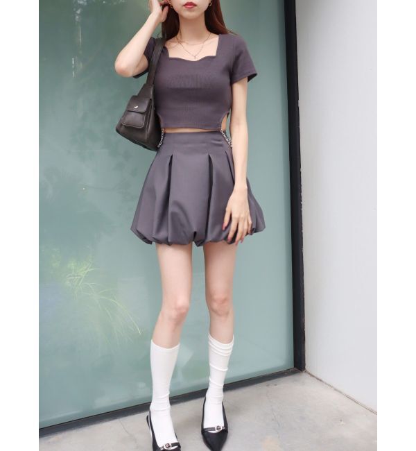 EVRIS「サイドチェーンショートトップス」|Tシャツ・カットソー|