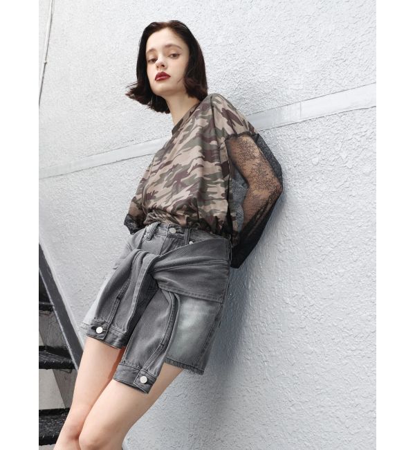 EVRIS「レースコンビBIGロンT」|Tシャツ・カットソー|