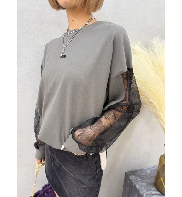 EVRIS「レースコンビBIGロンT」|Tシャツ・カットソー|