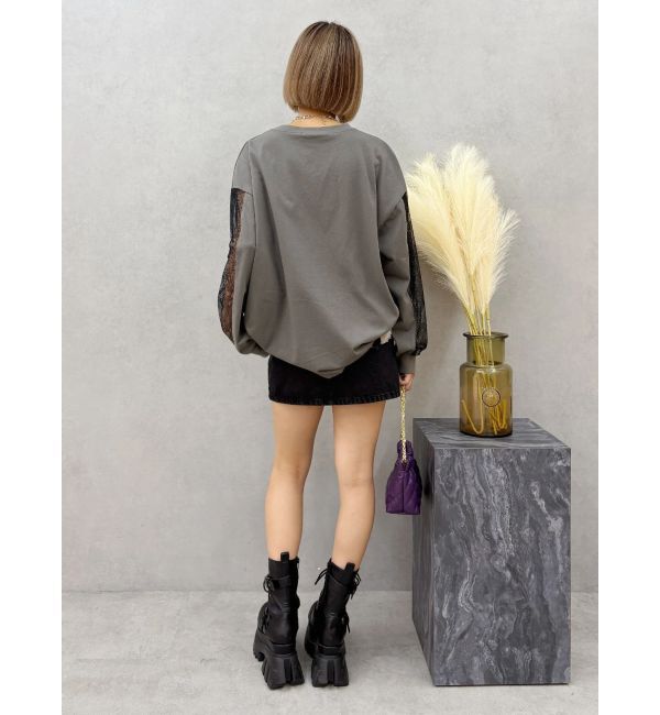 EVRIS「レースコンビBIGロンT」|Tシャツ・カットソー|