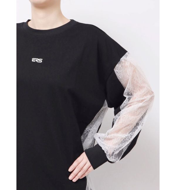 EVRIS「レースコンビBIGロンT」|Tシャツ・カットソー|