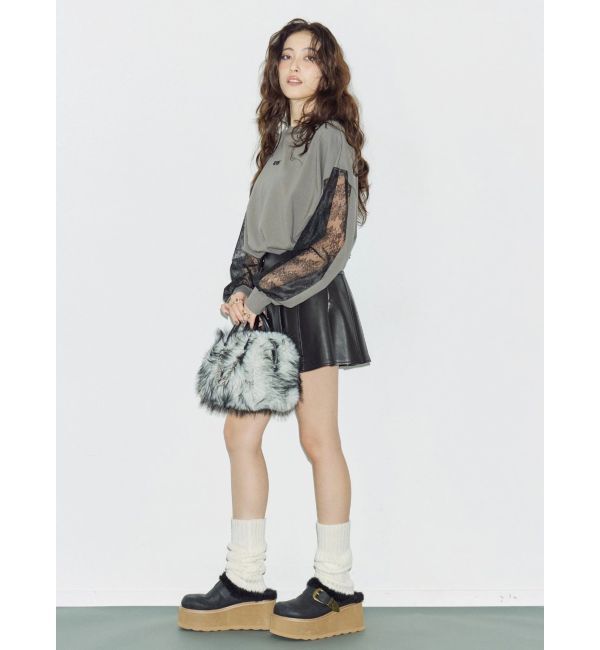 EVRIS「レースコンビBIGロンT」|Tシャツ・カットソー|