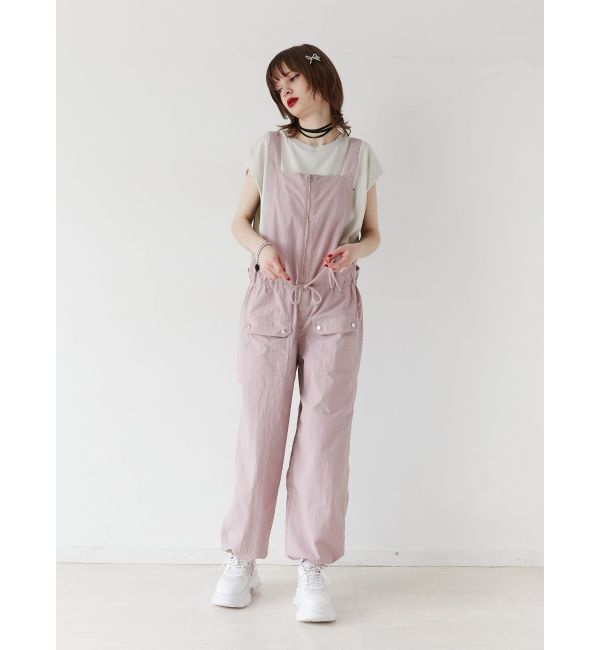 jouetie「フロントZIPジャンプスーツ」|オールインワン|ピンク