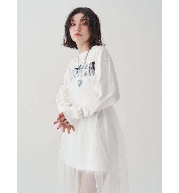 jouetie「チュールレイヤードロングワンピース」|ワンピース|