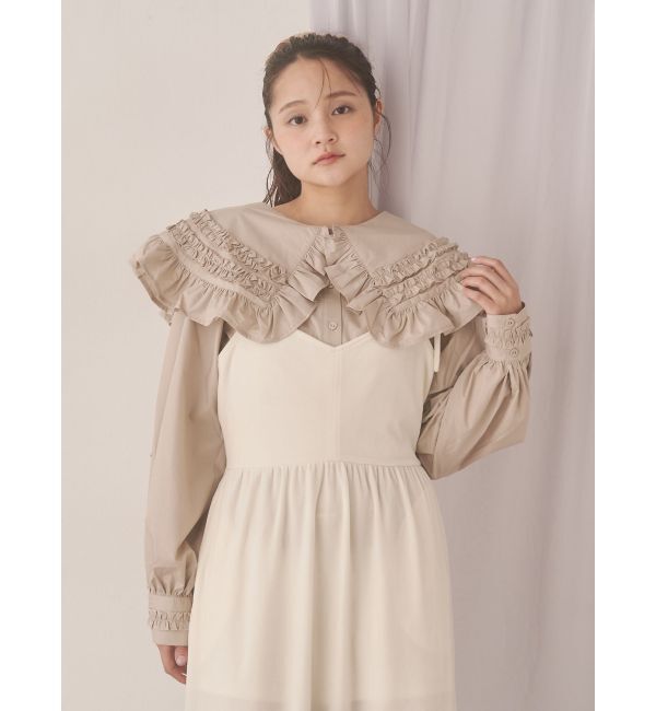 merry jenny「アシメribbonベロアワンピース」|ワンピース|