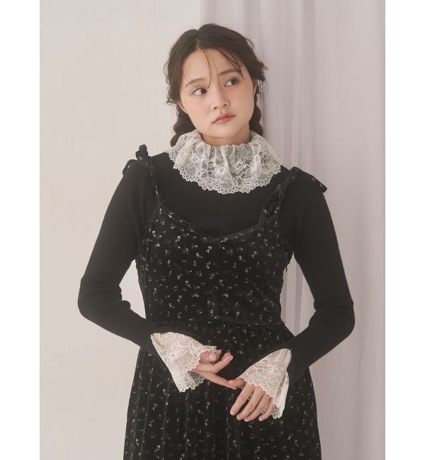 merry jenny「アシメribbonベロアワンピース」|ワンピース|