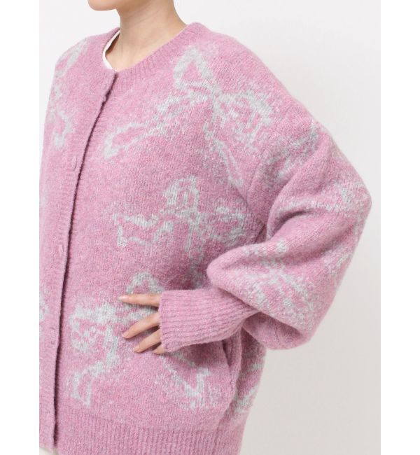 merry jenny「ribbon jacquard knit cardigan」|カーディガン|