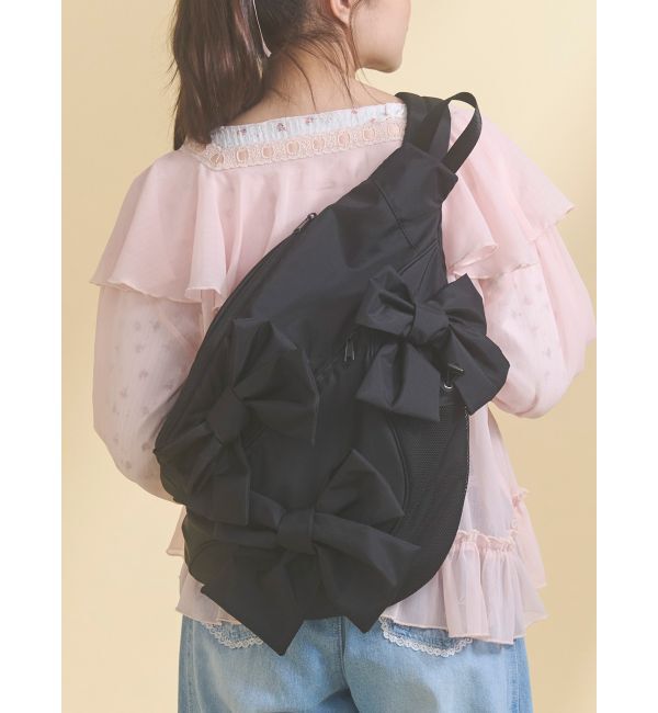 merry jenny「ribbonワンショルダーバッグ」|ショルダー・メッセンジャー|ブラック