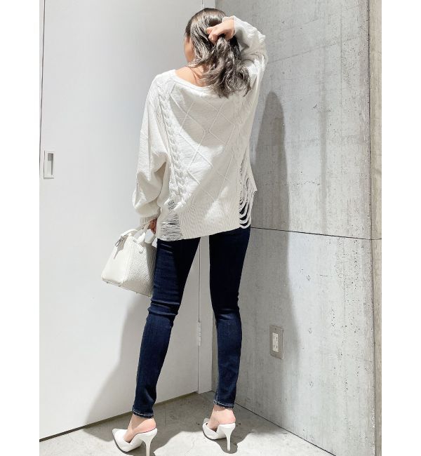 GYDA「クラッシュ LOOSE ニットトップス」|ニット・セーター|