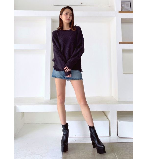 GYDA「クラッシュ LOOSE ニットトップス」|ニット・セーター|