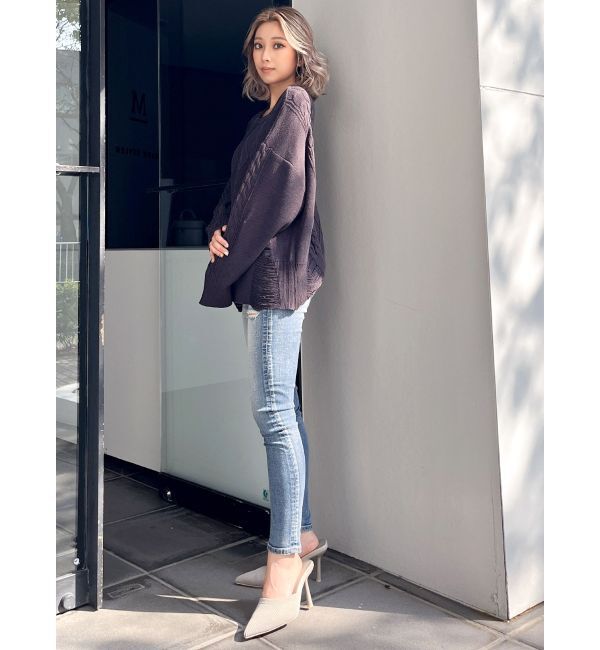 GYDA「クラッシュ LOOSE ニットトップス」|ニット・セーター|