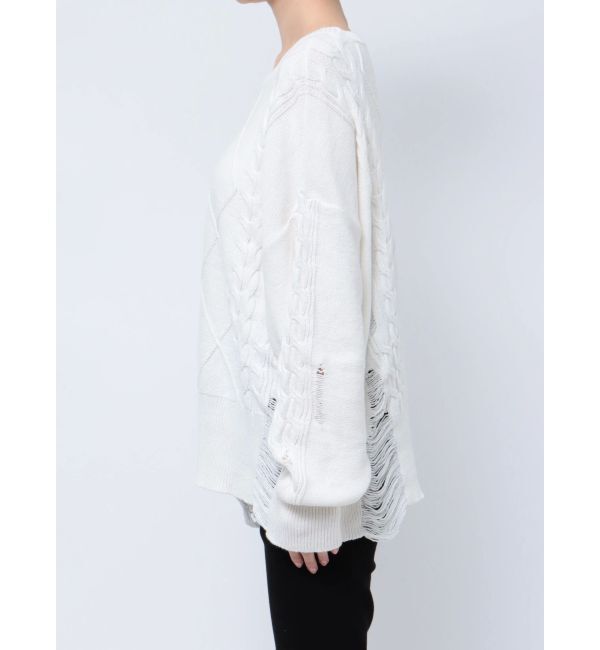 GYDA「クラッシュ LOOSE ニットトップス」|ニット・セーター|