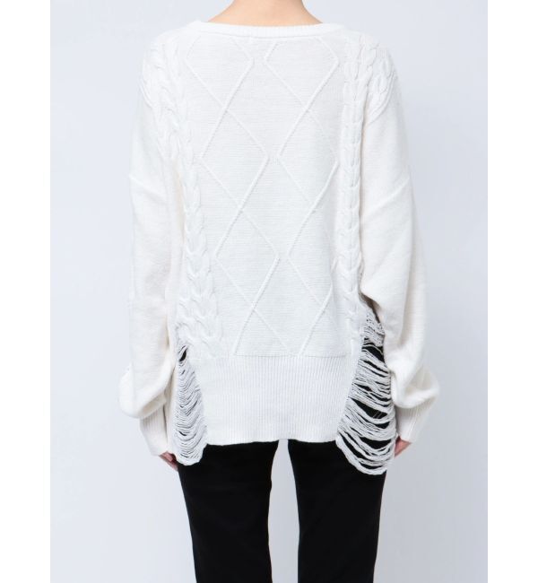 GYDA「クラッシュ LOOSE ニットトップス」|ニット・セーター|