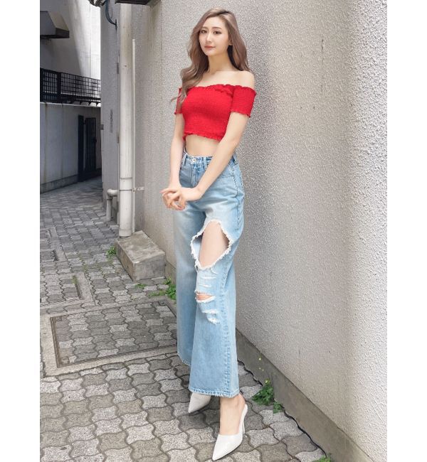 GYDA「カシュクールシャーリングトップス」|Tシャツ・カットソー|