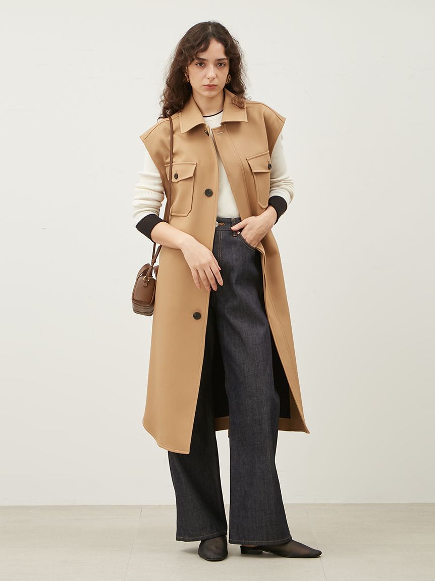 Mila Owen「セルビッチワイドストレートデニムパンツ【ウォッシャブル】」|デニム|