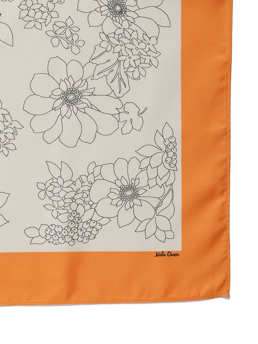 Mila Owen「フラワー柄リバーシブルスカーフ」|バンダナ・スカーフ|