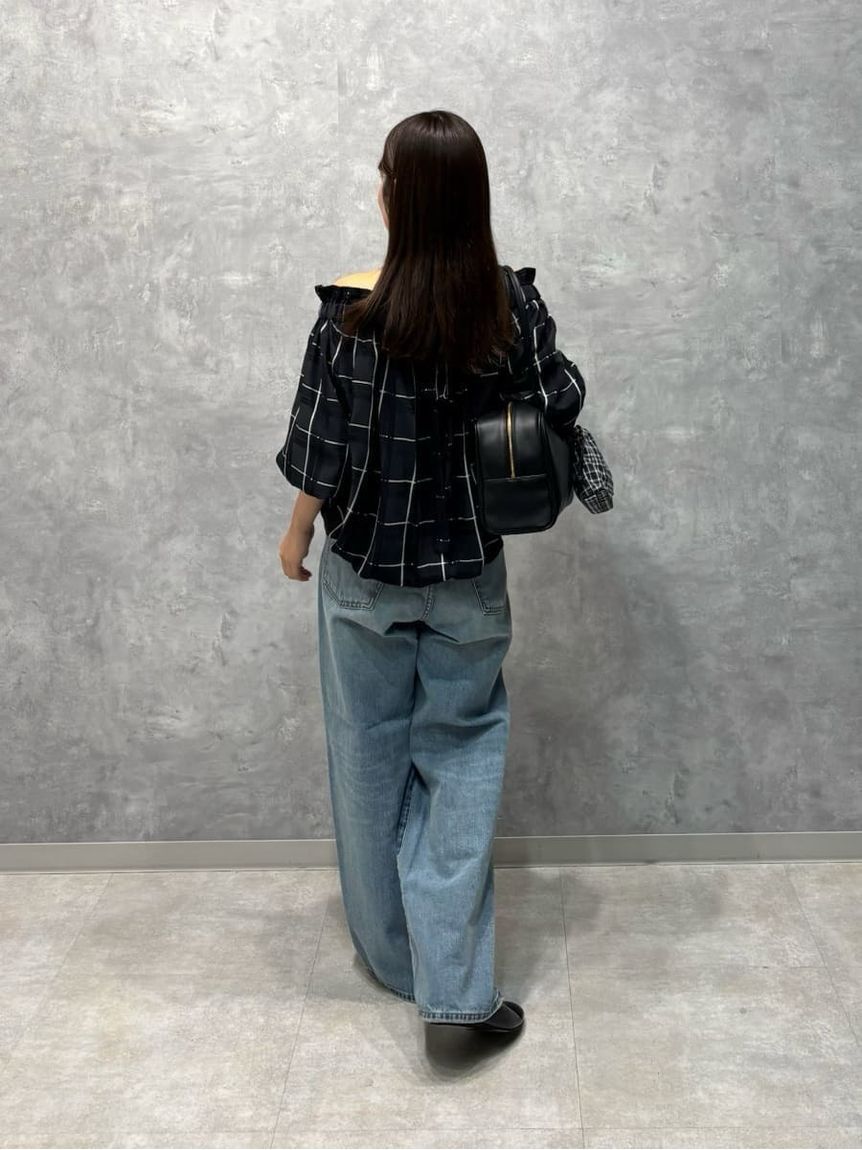 Mila Owen「ダメージ加工ルーズストレートデニムパンツ」|デニム|