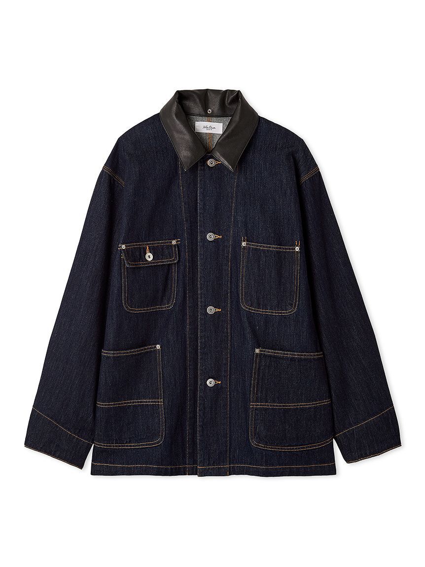 Mila Owen「ハーフ丈デニムカバーオール」|デニムジャケット|