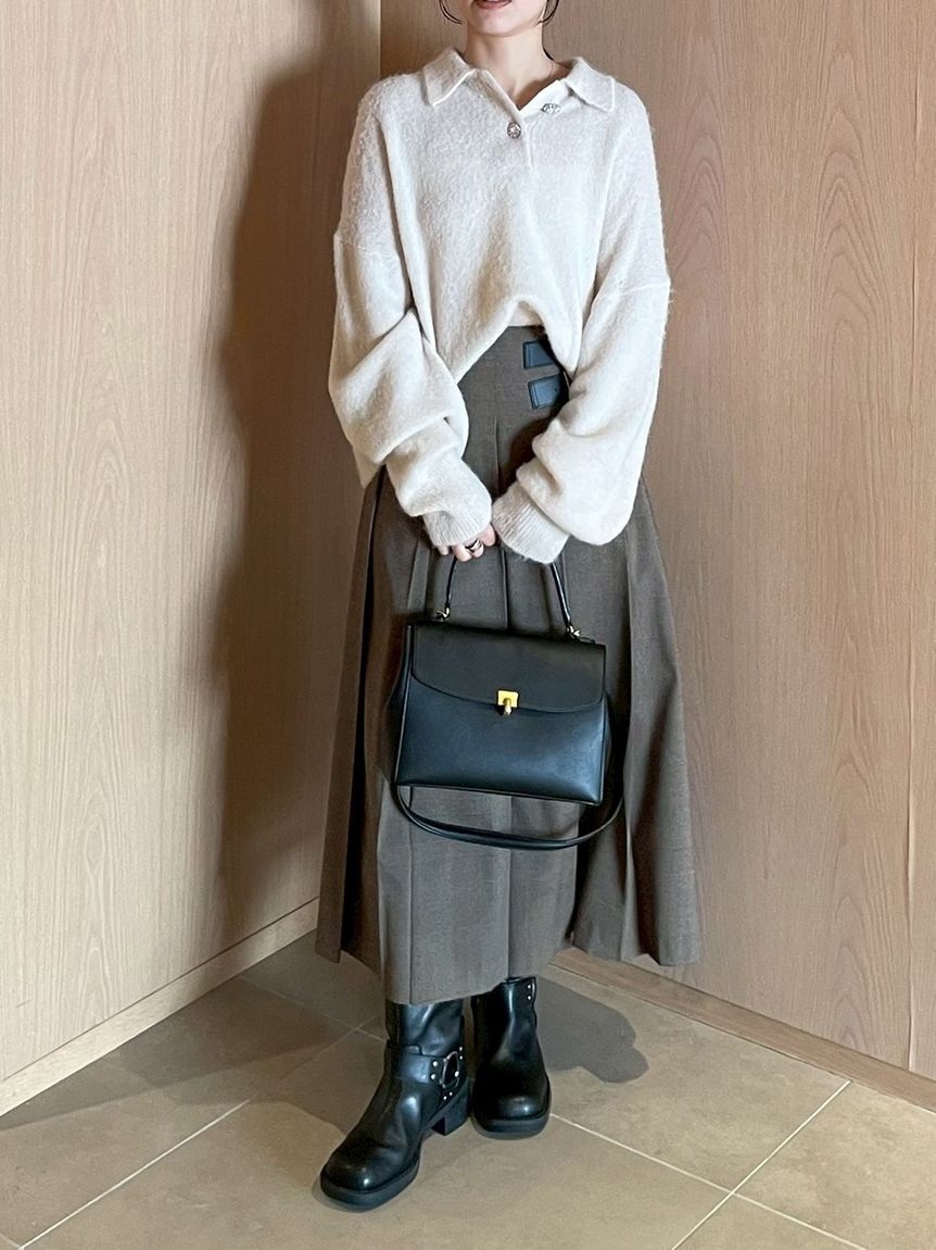 Mila Owen「メタルモチーフスクエアバッグ」|ショルダー・メッセンジャー|