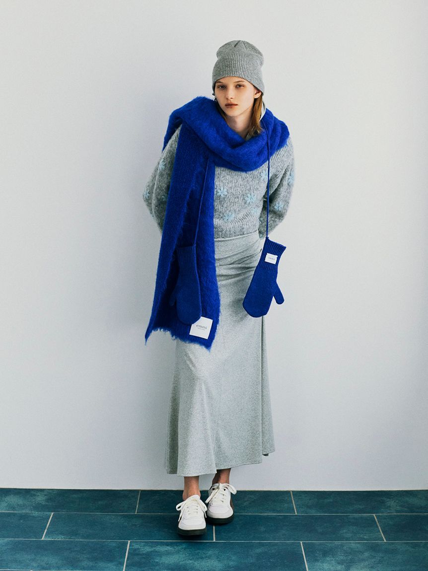 emmi atelier「ウールリブニットビーニー」|ニット帽|