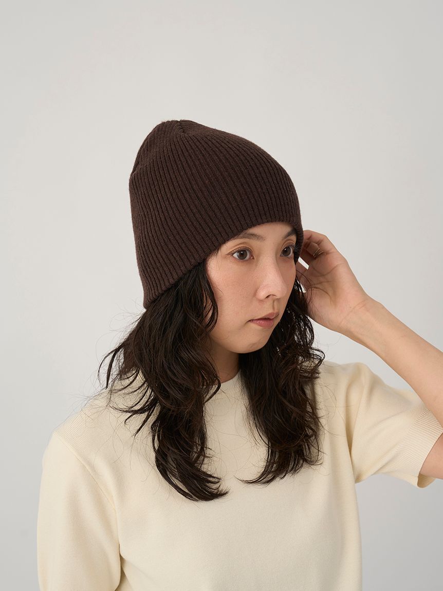 emmi atelier「ウールリブニットビーニー」|ニット帽|BRW