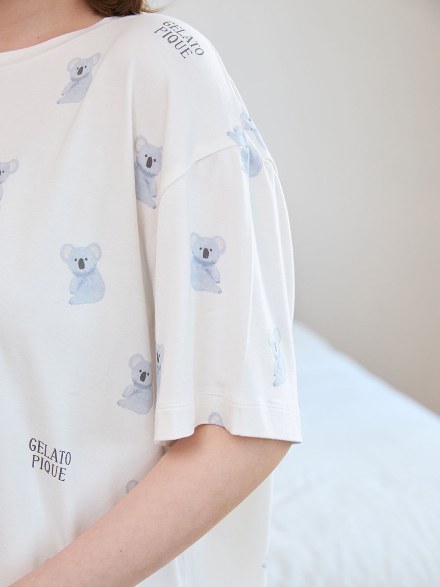 gelato pique「【接触冷感】コアラ柄Tシャツ」|ルームウェア|