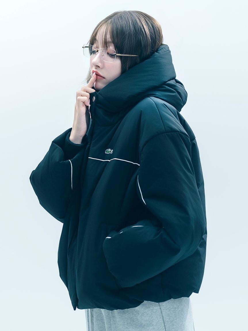 SNIDEL「LACOSTE/中綿ブルゾン」|ブルゾン・スタジャン|BLK