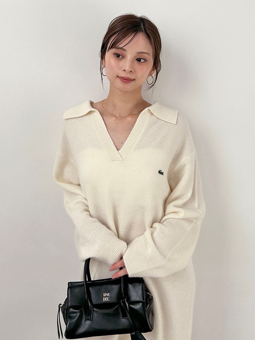 SNIDEL「LACOSTE/スキッパーニットワンピース」|ワンピース|