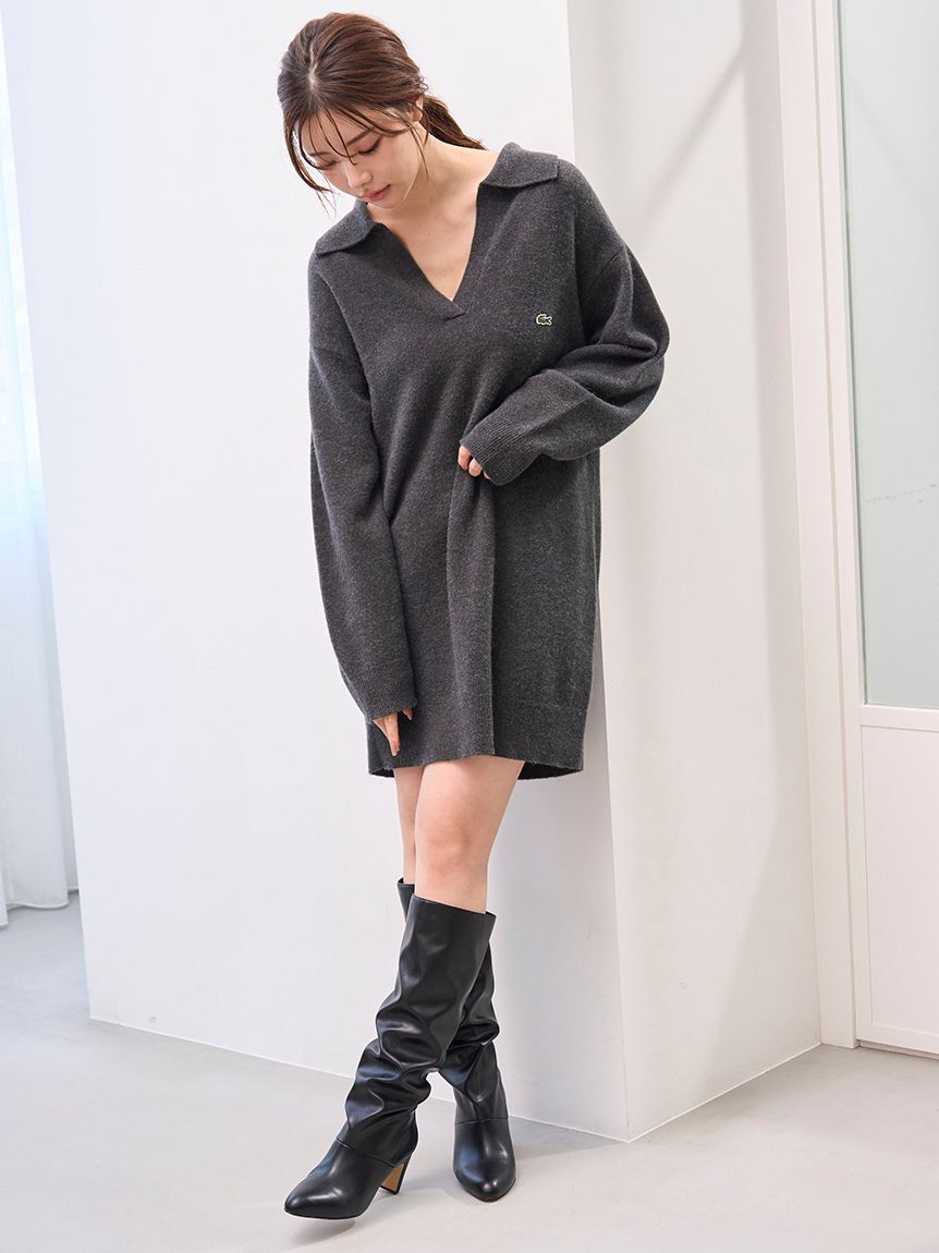 SNIDEL「LACOSTE/スキッパーニットワンピース」|ワンピース|