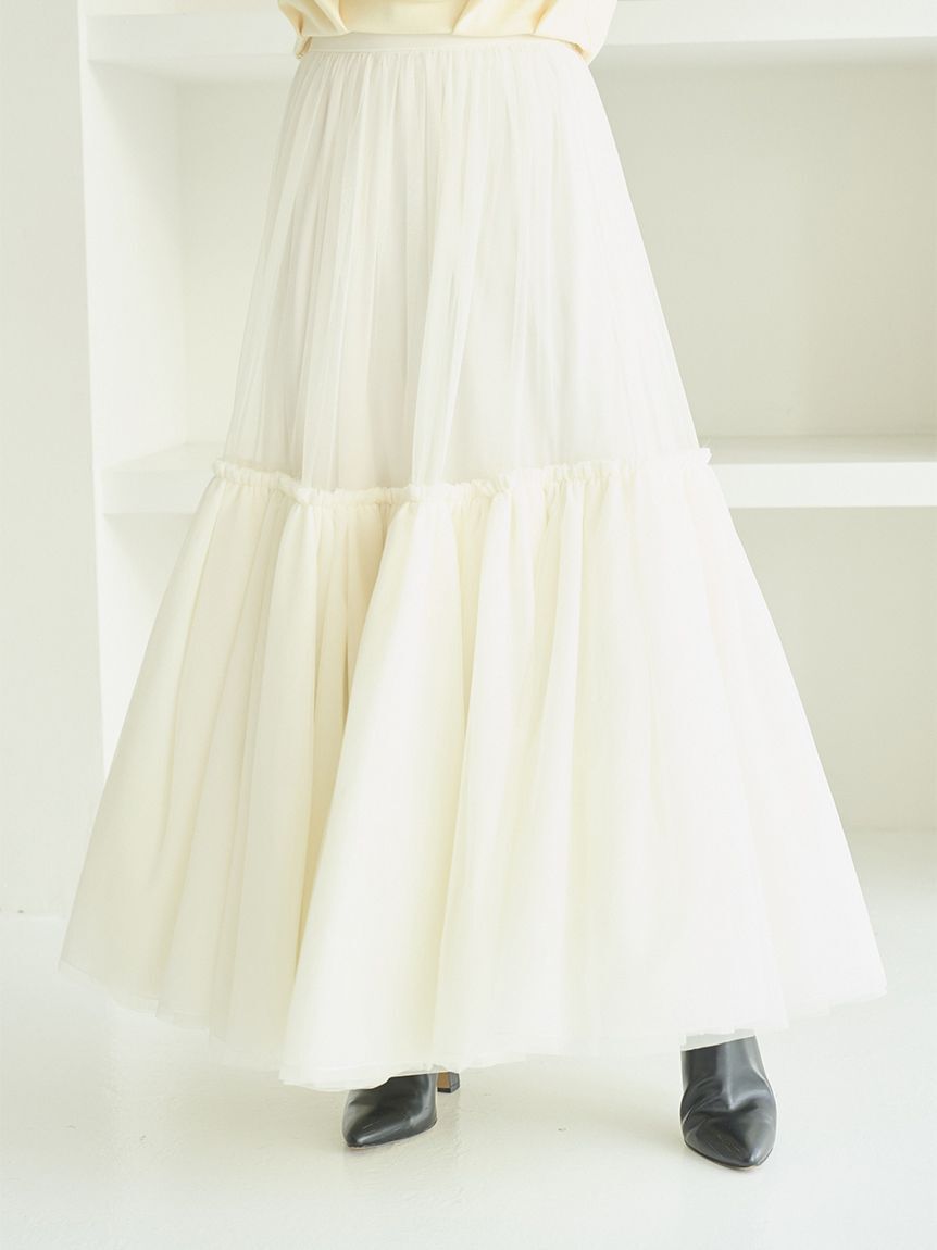 SNIDEL「トレンチチュールセットドレス」|ドレス|