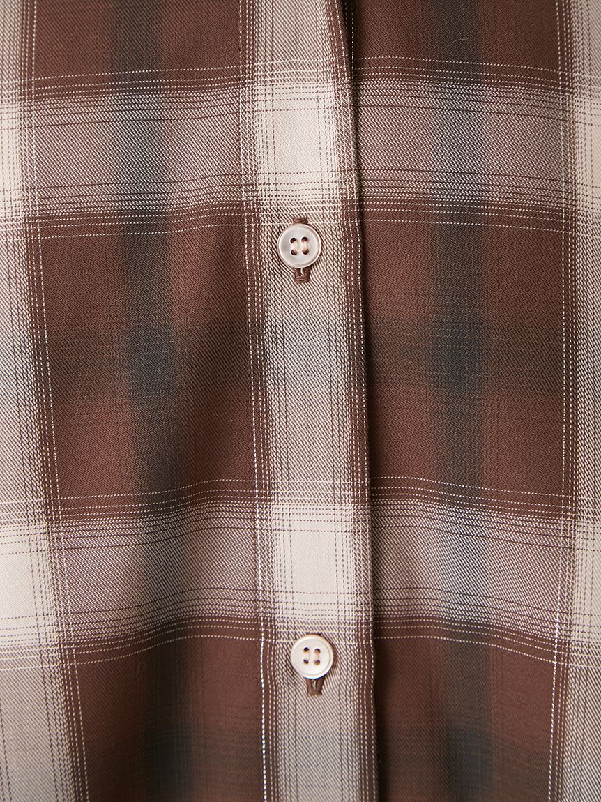 FRAY I.D「オンブレラメチェックアシメシャツ」|シャツ・ブラウス|