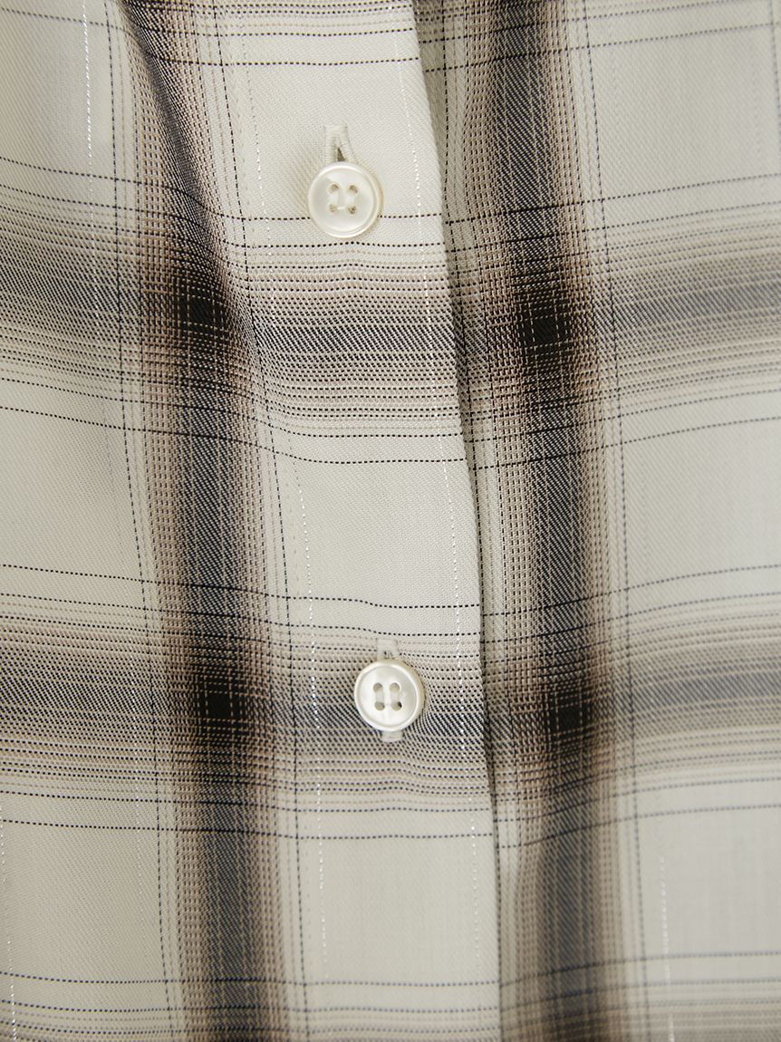 FRAY I.D「オンブレラメチェックアシメシャツ」|シャツ・ブラウス|