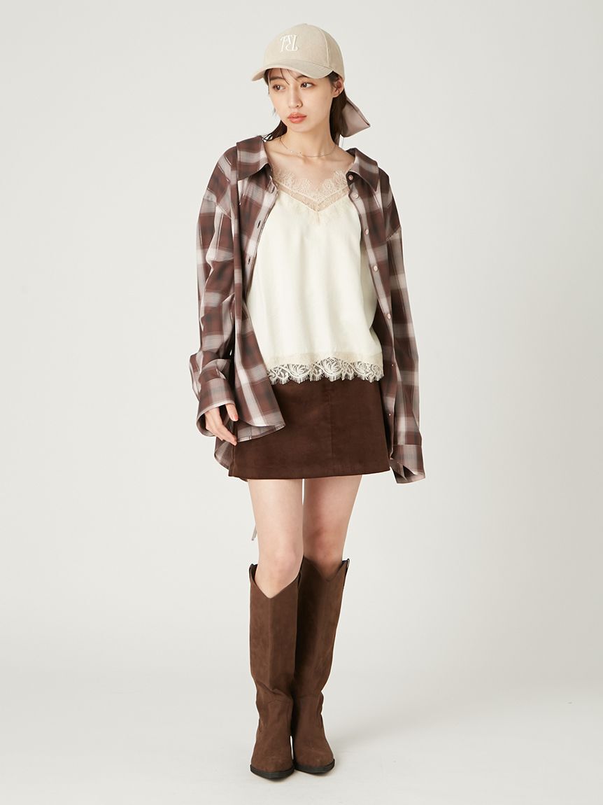 FRAY I.D「オンブレラメチェックアシメシャツ」|シャツ・ブラウス|