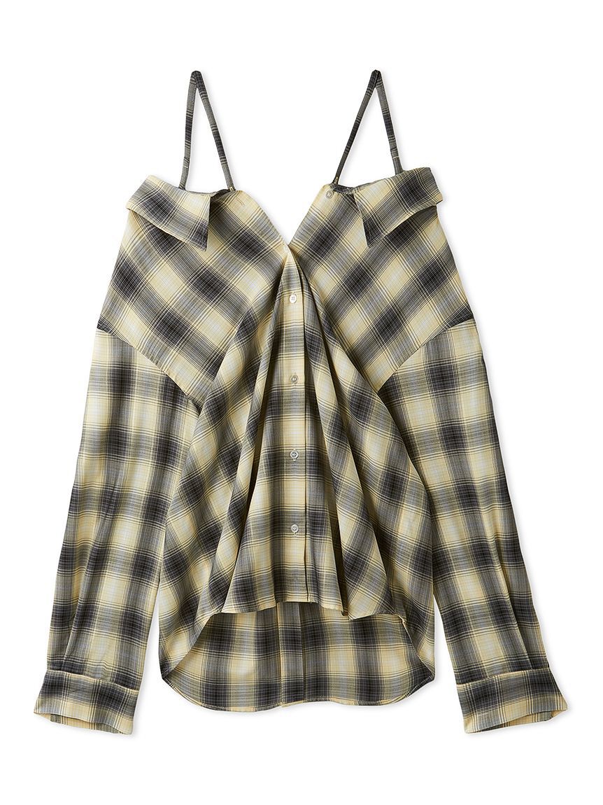 FRAY I.D「オンブレラメチェックアシメシャツ」|シャツ・ブラウス|