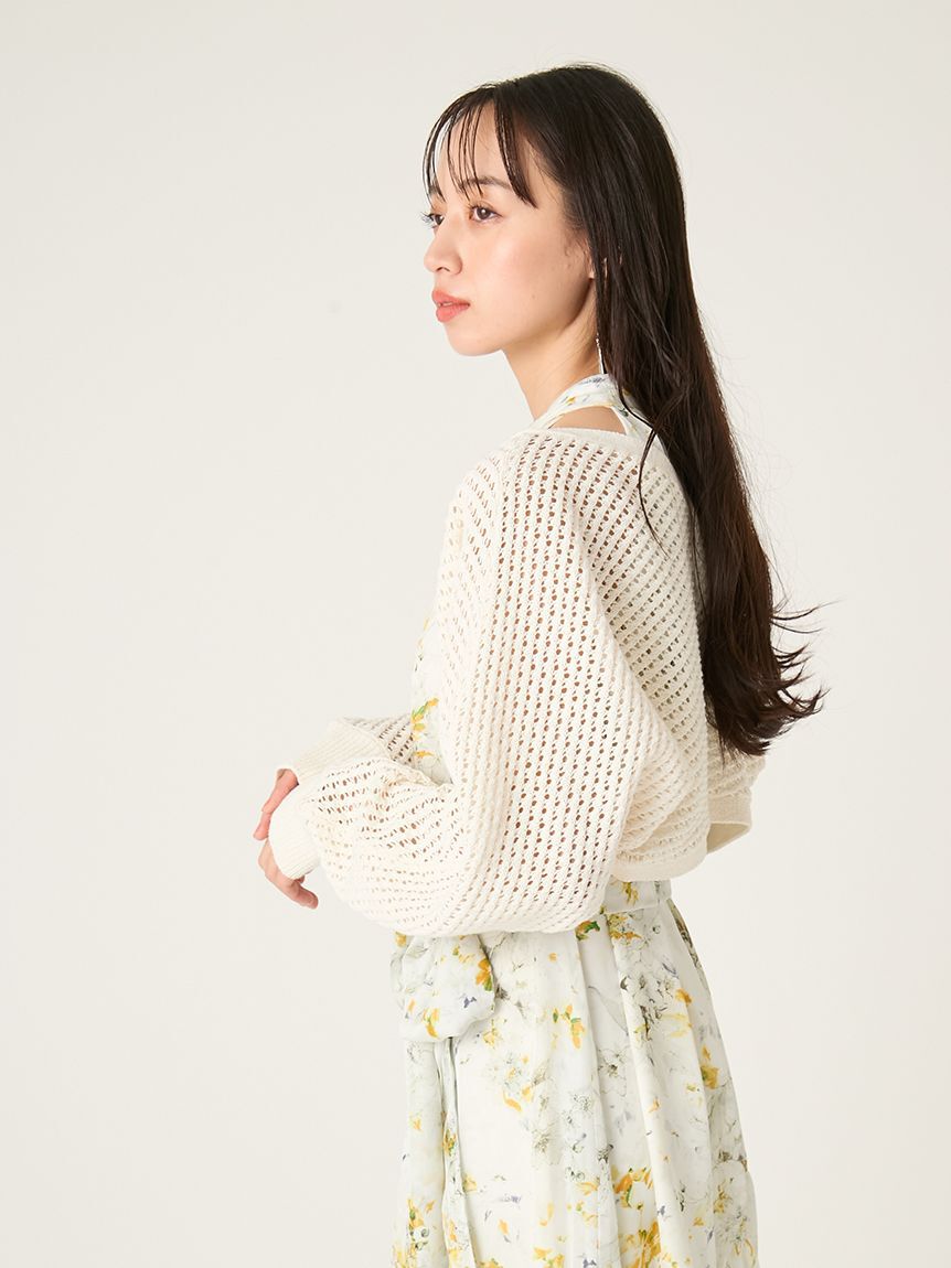 FRAY I.D「リネンコットンニットボレロカーディガン」|カーディガン|