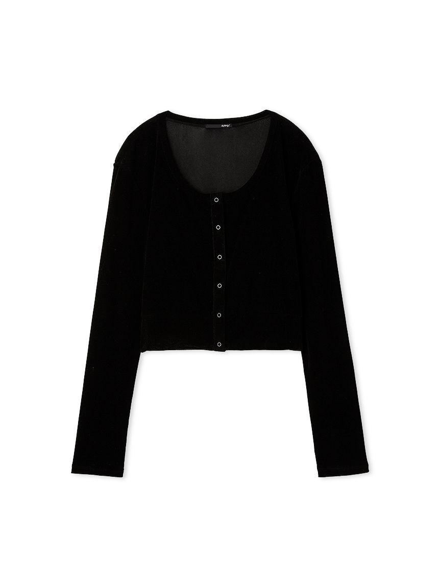 styling/「フロッキーチュールカーディガン」|カーディガン|BLK