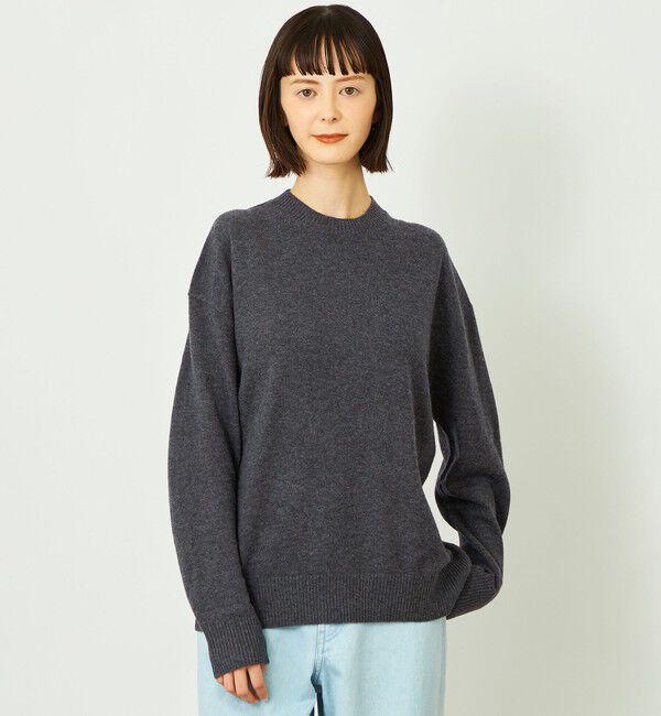 MACKINTOSH PHILOSOPHY「GREY LABEL ウールカシミヤクルーネックニット」|ニット・セーター|チャコールグレー