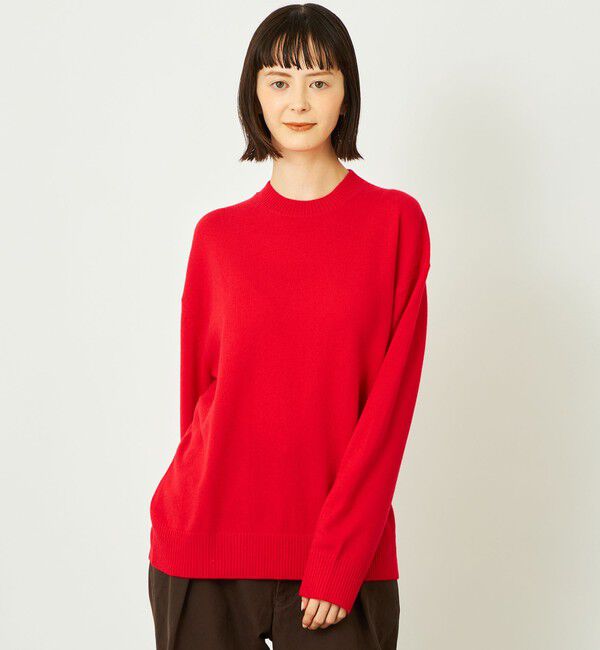MACKINTOSH PHILOSOPHY「GREY LABEL ウールカシミヤクルーネックニット」|ニット・セーター|レッド