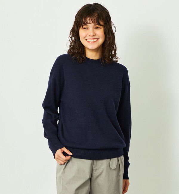 MACKINTOSH PHILOSOPHY「GREY LABEL ウールカシミヤクルーネックニット」|ニット・セーター|ネイビー