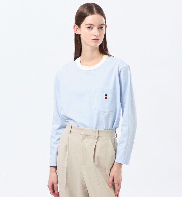 MACKINTOSH PHILOSOPHY「バッキンガムベア リンガーロンT」|Tシャツ・カットソー|ライトブルー