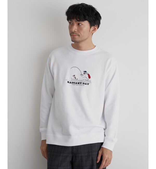 ikka「フィッシング刺繍トレーナー」|パーカー|