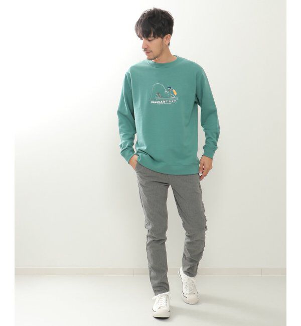 ikka「フィッシング刺繍トレーナー」|パーカー|