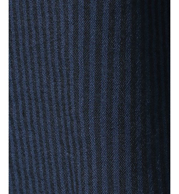 ikka「【接触冷感／吸水速乾】シャドーストライプオープンカラーシャツ」|シャツ・ブラウス|