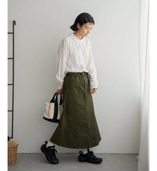 Lbc with Life「ツイルワークベルトフレアスカート」|スカート|