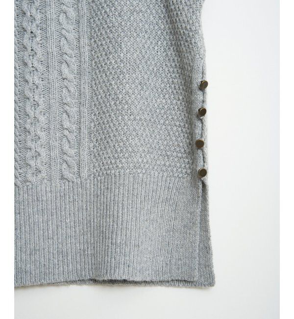 Lbc with Life「ウール混ケーブル2WAYベスト」|ニット・セーター|