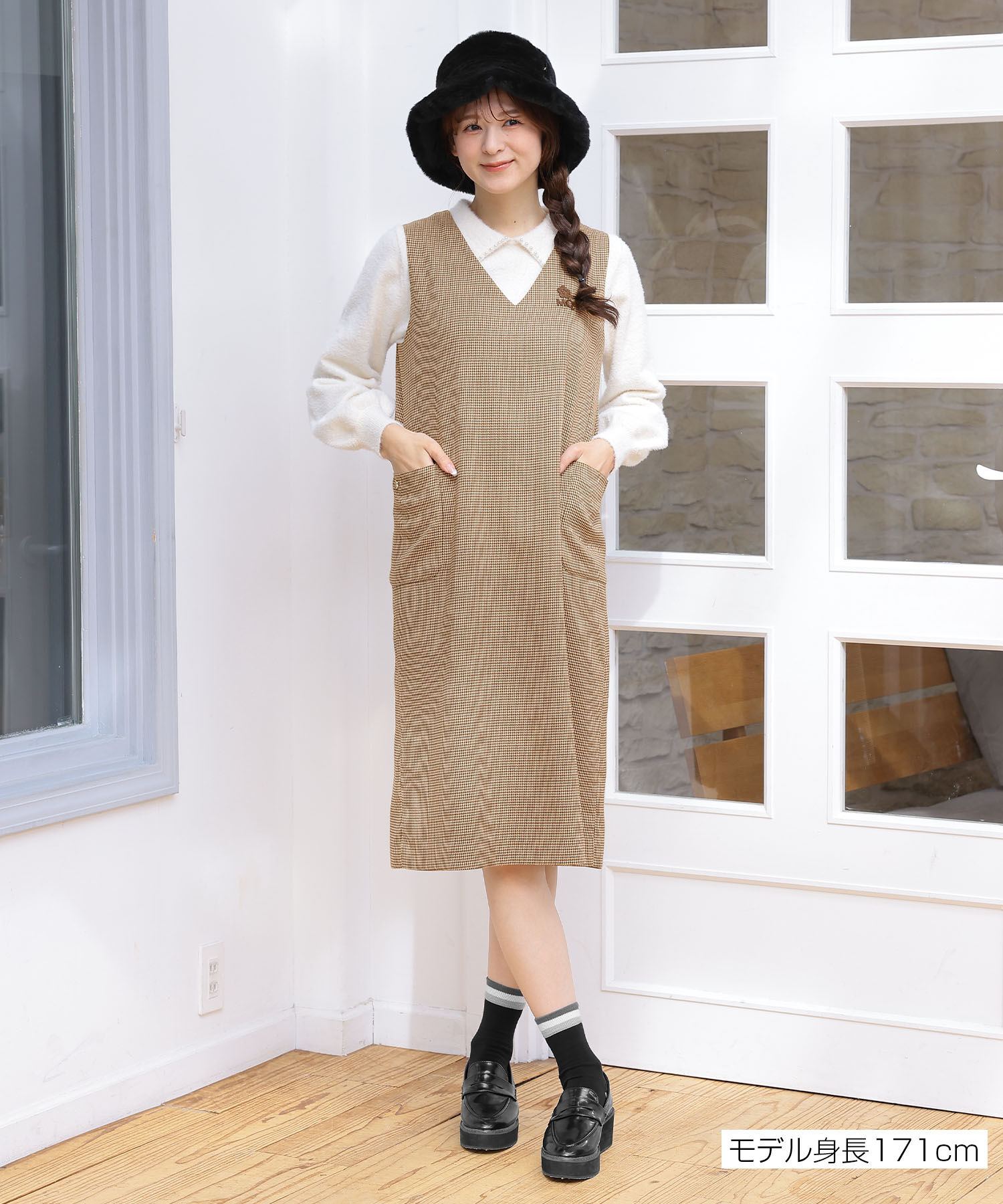 MARY QUANT「MQロゴジャンスカ ワンピース」|ワンピース|ブラウン