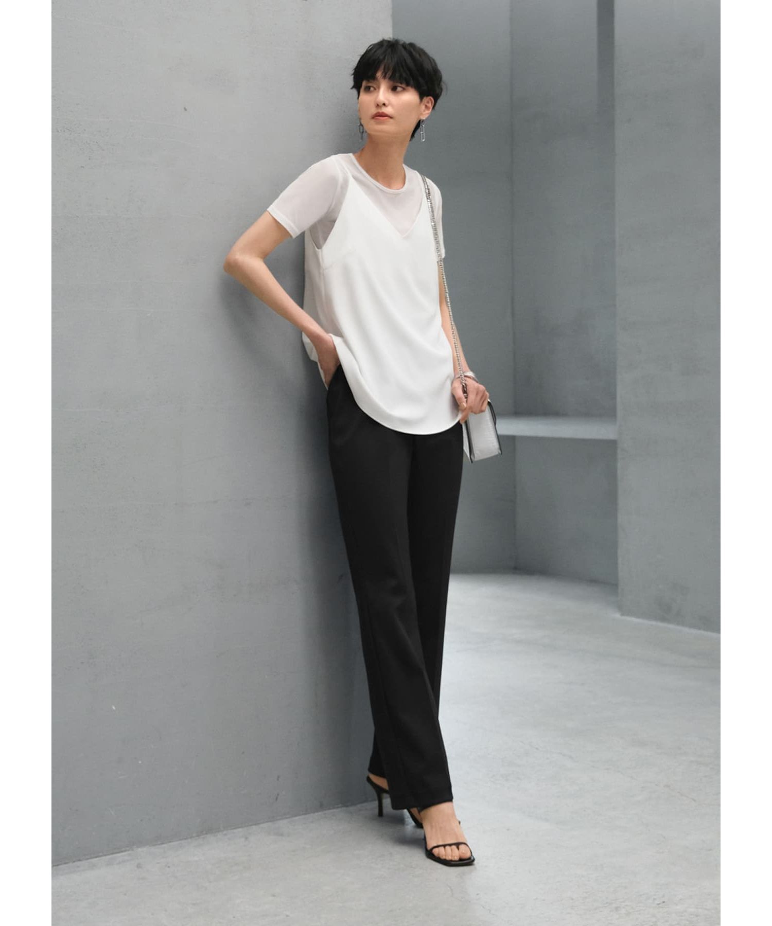 STYLE DELI「シアーインナー半袖トップス」|Tシャツ・カットソー|