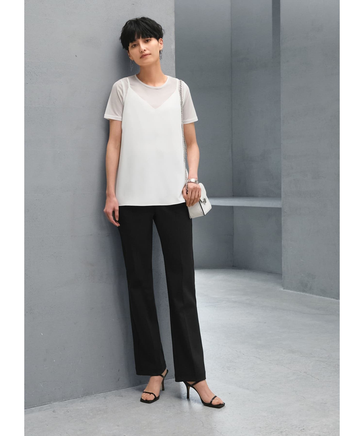 STYLE DELI「シアーインナー半袖トップス」|Tシャツ・カットソー|